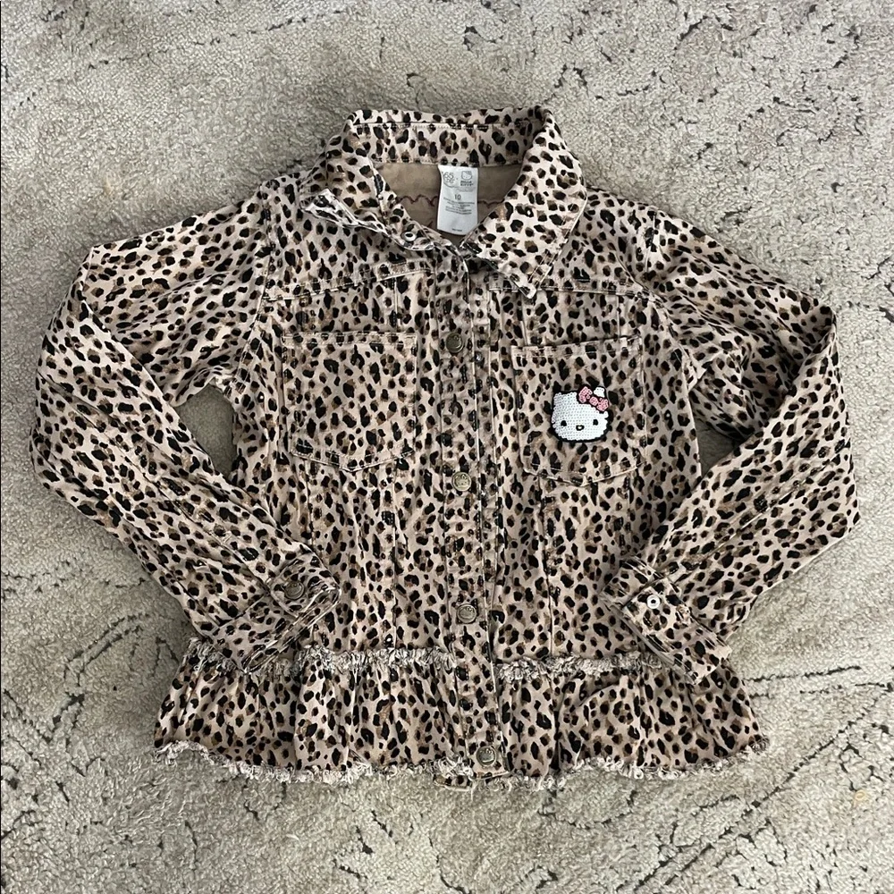 Hello Kitty Leopard 🐆 Print Jacket - Picture 1 of 12